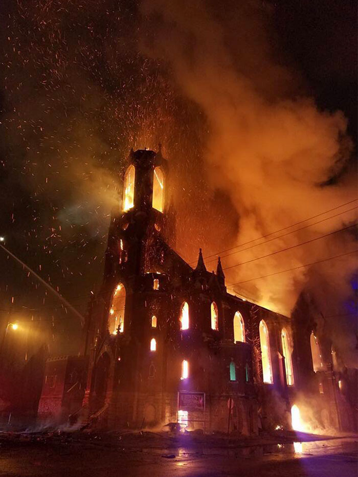 Fire In East St. Louis Last Night Looks Like A Scene From A Movie