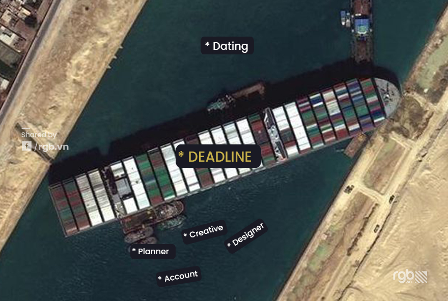 Huge Container Ship Stuck In Suez Canel Inspired Us To Make Memes About Our Agency Life
