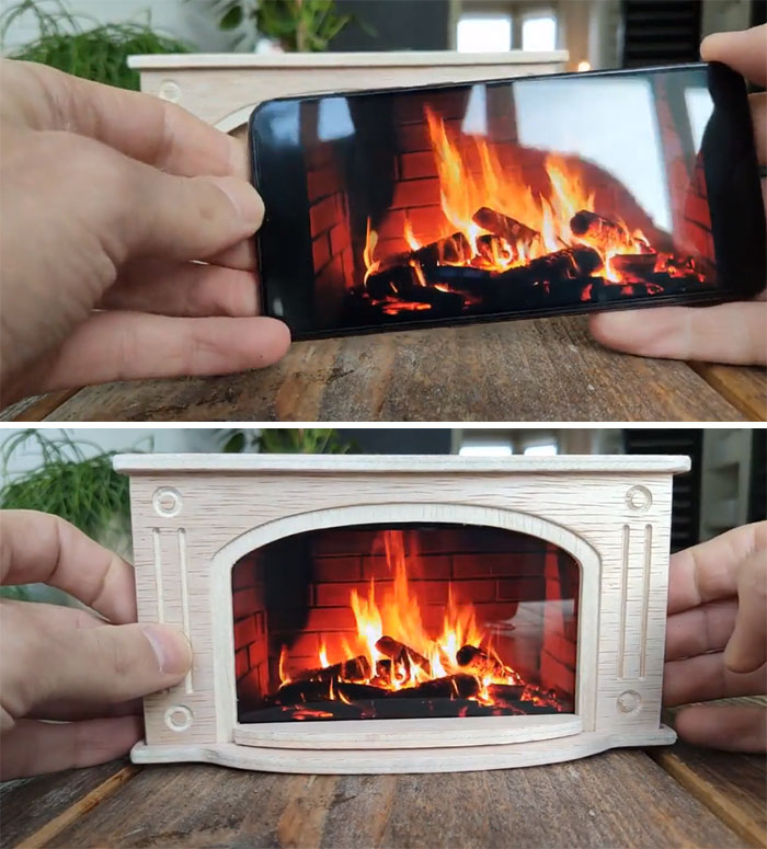 I Made A Phone Stand To Turn Your Smartphone In A Cozy Fireplace