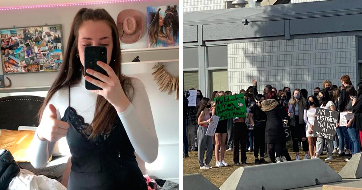 “You Are In The Wrong Profession”: 17 Y.O. Gets Sent Home For Her Turtleneck Plus Dress Combo, Causes Backlash