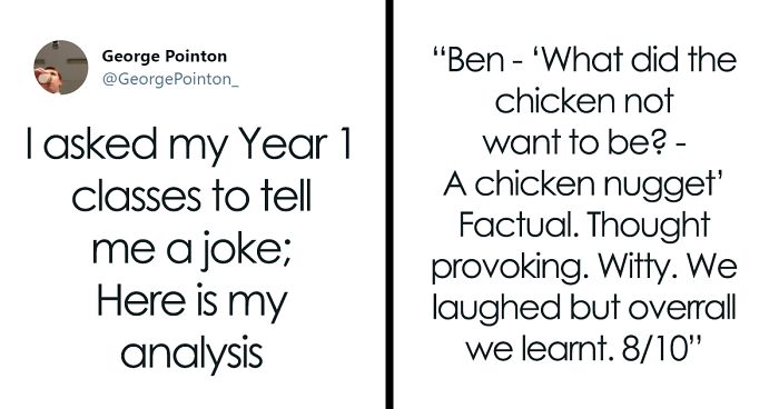 Teacher Rates His Year 1 Students' Jokes On Twitter, And His Thread Goes  Viral | Bored Panda