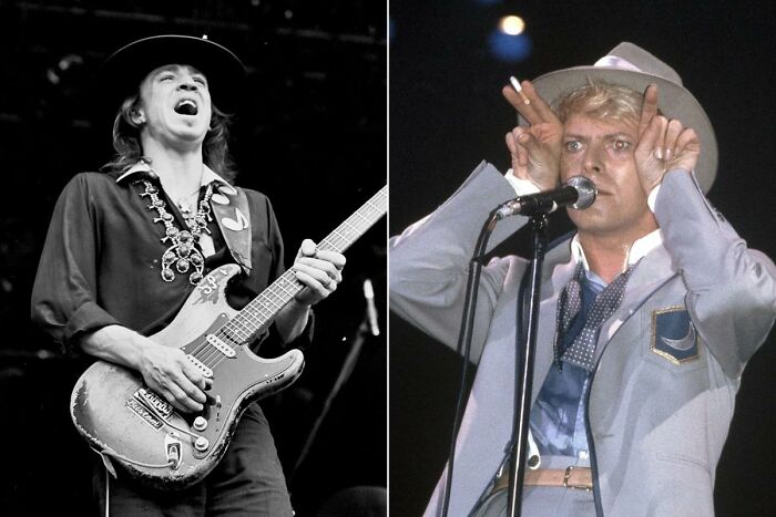 Til Bowie Lured Unknown Stevie Ray Vaughn To Play On His '83 Album "Let's Dance" By Dangling An Opening Act On Tour. However, After Recording, Vaughn Was Relegated To Backup Musician And Wouldn't Be Allowed To Talk About His Music. So, He Quit, Released "Texas Flood", And Became A Superstar Instead.