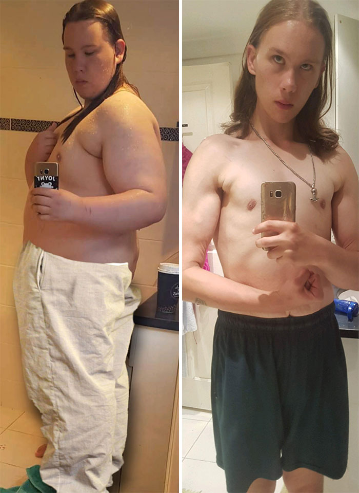 Before: 130kgs/286lbs After: 75kgs/165lbs