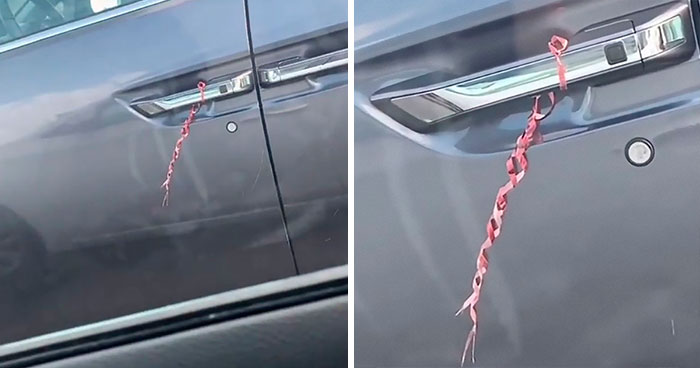 Woman Finds A Bizarre Wire Left On This Car’s Door, Another Man Explains That This Means Nothing Good, Goes Viral