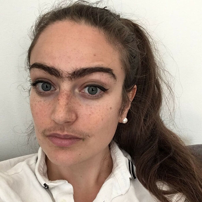 Woman Refuses To Shave Moustache Or Unibrow And Instead Embraces It