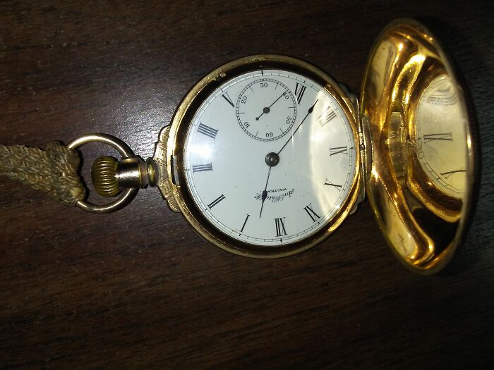 My Grandfather's Pocket Watch. Given To Him By His Father As A Graduation Present In 1918. Manufactured By The Waltham American Watch Company In 1887