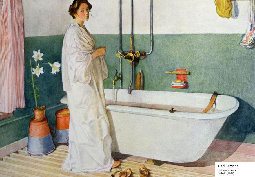 Here's How 5 Bathrooms From Famous Paintings Would Look In Real Life By Qssupplies