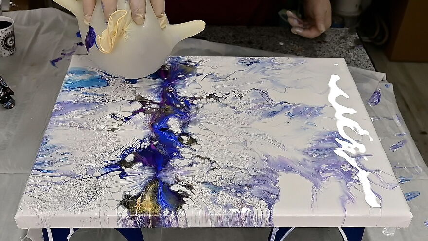 Pearl Cells And Lacing In Dutch Pour ~ Kiss And Blow ~ Fluid Art Painting ~ Acrylic Pouring Pearl Cells And Lacing In Dutch Pour ~ Kiss And Blow ~ Fluid Art Painting ~ Acrylic Pouring
