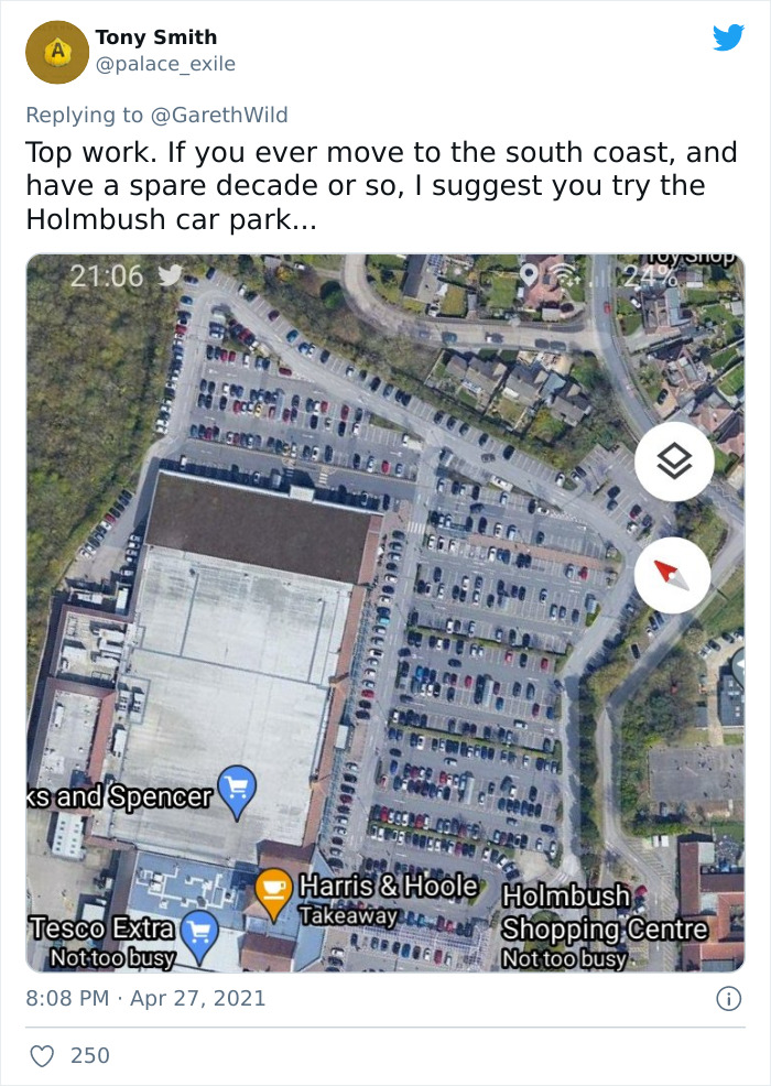 “This Week I Completed My Magnum Opus”: Guy Spends 6 Years Trying To Park In Every One Of 211 Spots At Local Supermarket