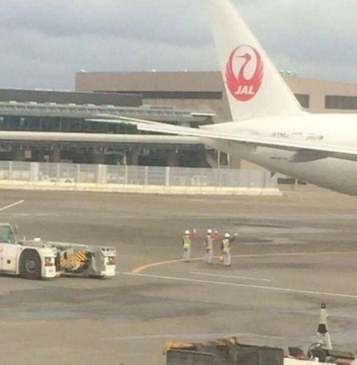 Ground Staff Will Wave Goodbye Until The Plane Is Ready To Take Off