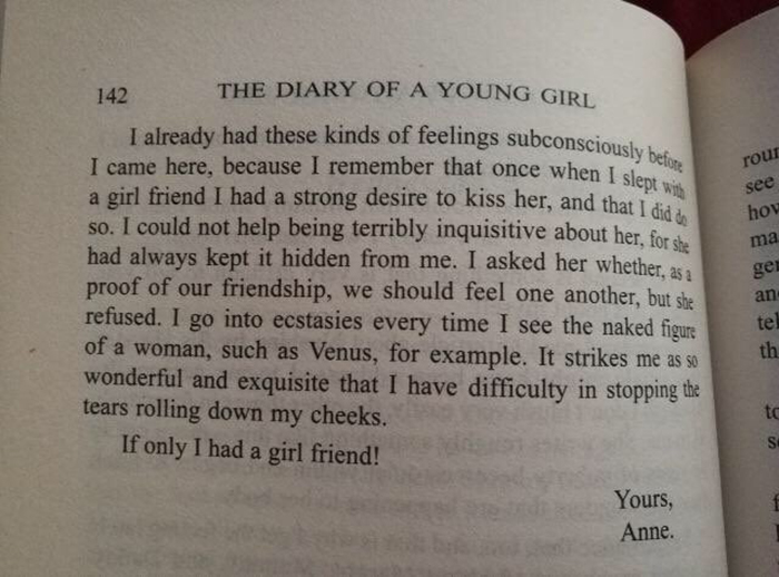 Just A Friendly Reminder, The History Books Accidentaly Forgot A Few Pages From Anne's Diary