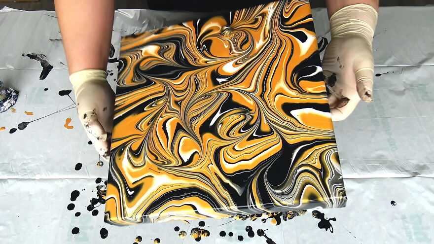Acrylic Pour With Marbles ~ Only 3 Colours ~ Easy Fluid Art For Beginners ~ Acrylic Pouring