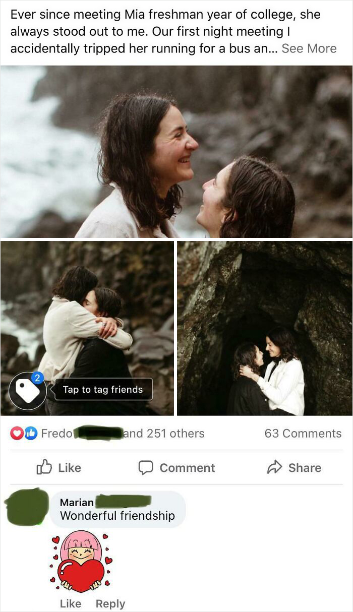 My Friends Got Engaged This Weekend, A Distant Cousin Chimed In