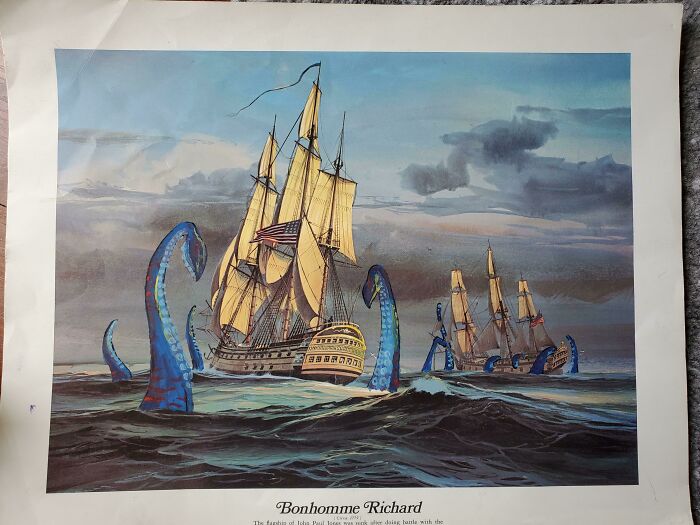 Found A Cool Print At Thrift...thought It Could Use Some Krakens!