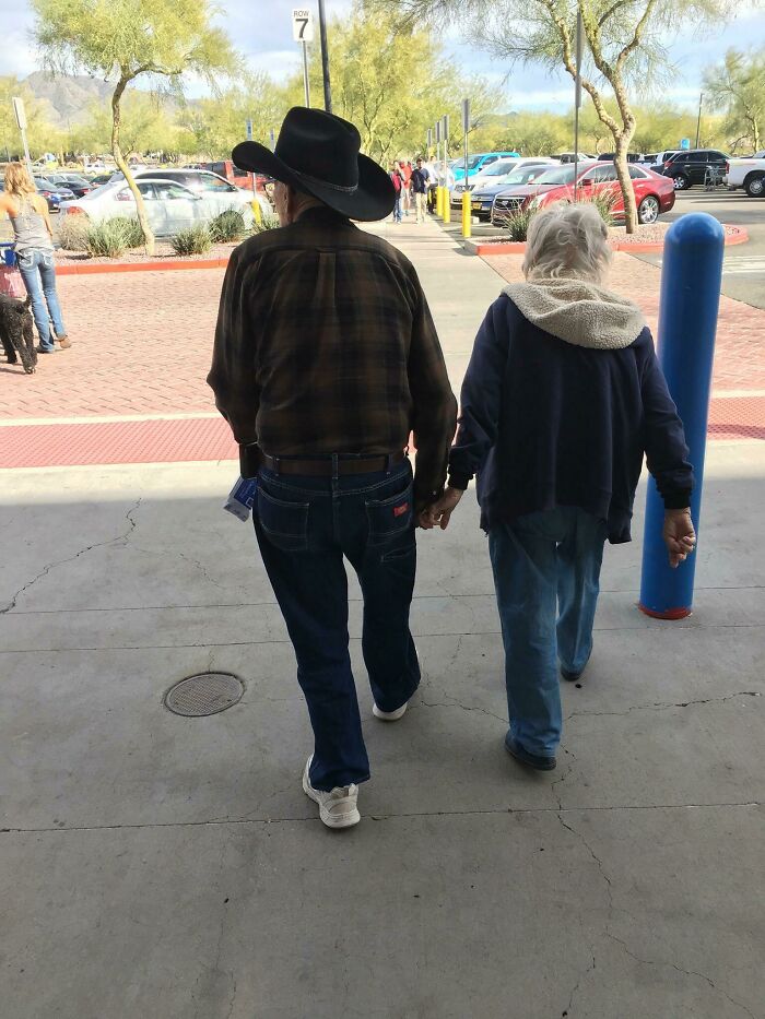 Went To Walmart And As I Exited, This Older Couple Was Holding Hands