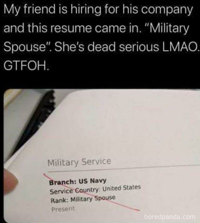 Rank: Military Spouse