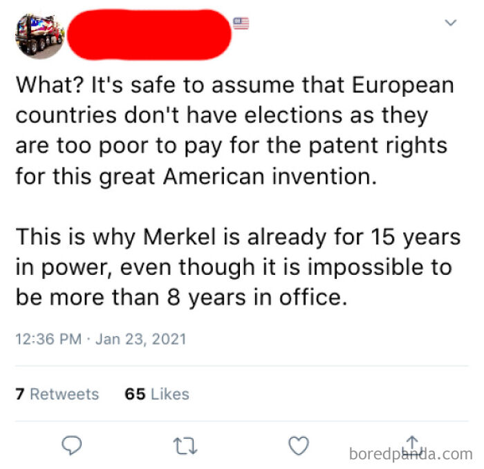 European Countries Don't Have Elections As They Are Too Poor To Pay For The Patent Rights