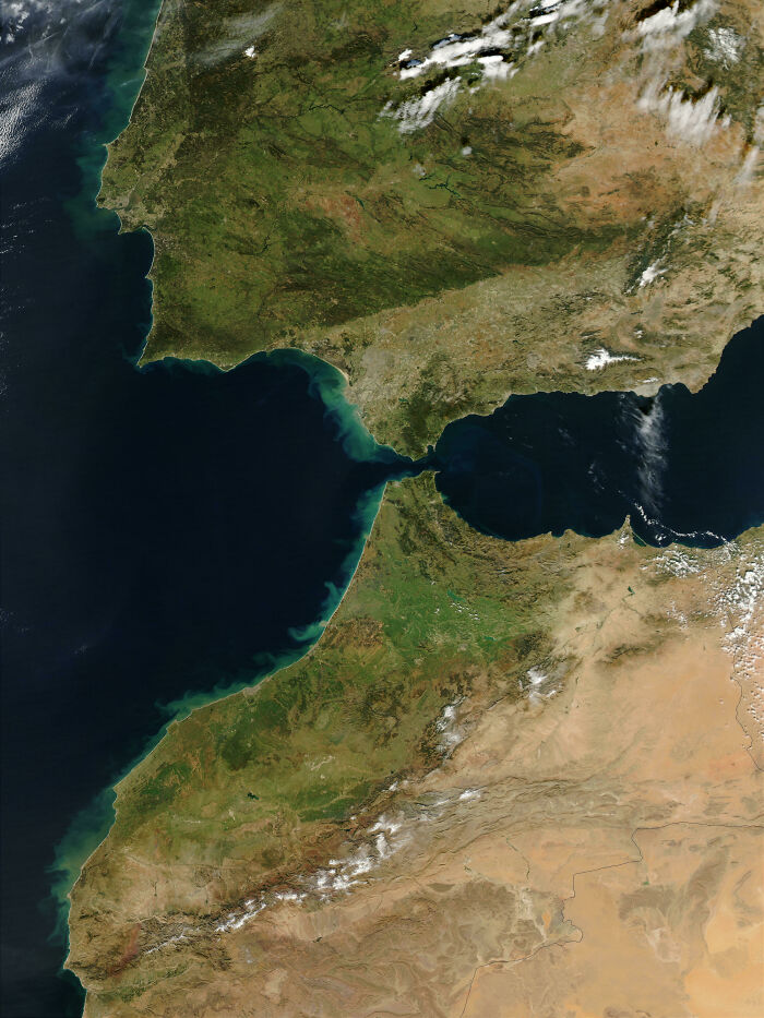 Morocco And The South Of Iberian Peninsula By Nasa