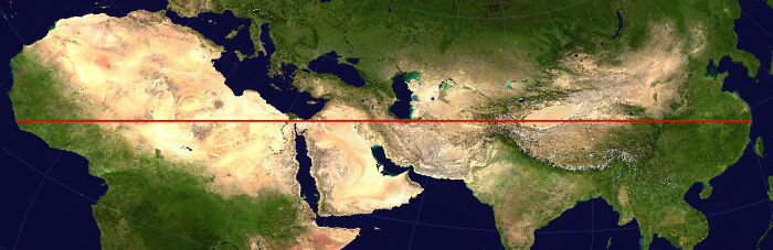 The Longest Distance You Can Travel Between Two Points In Straight Line Without Crossing Any Ocean Or Any Major Water Bodies