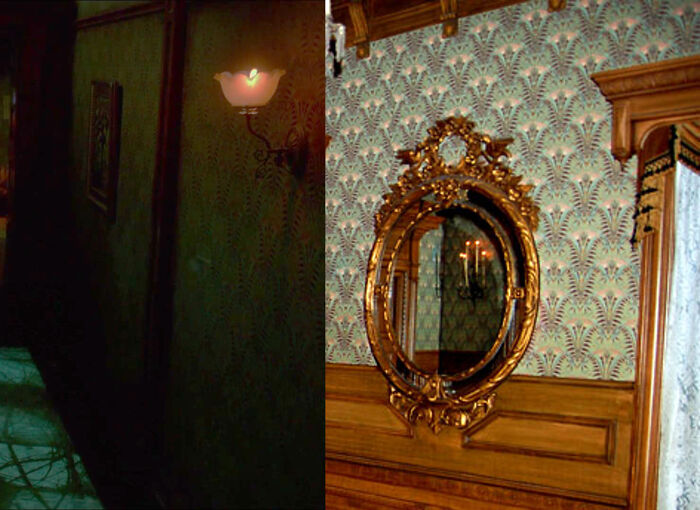 In Crimson Peak (2015), The Wallpaper In This Scene Is The Same Wallpaper Used In The Foyer Of Disney’s 'Haunted Mansion' Ride. Guillermo Del Toro Included It As An “Inside Joke”