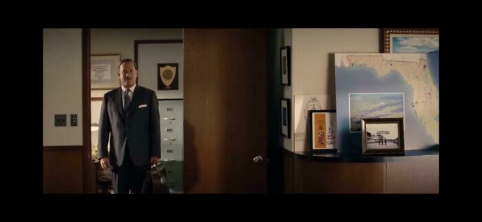 In Saving Mr. Banks (2013), As Walt Addresses Pl Travers In His Office Prior To The Premiere Of Marry Poppins In 1964, A Map Of Florida Is Seen Showing The Initial Interest Of Land That Would Eventually Become Disney World
