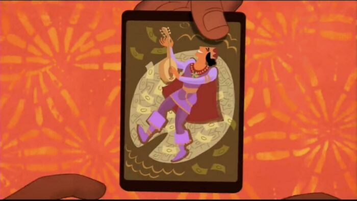 In Disney’s “Princess And The Frog” (2009), When Dr. Facilier Is Showing Prince Naveen His Future The Money Pile On The Tarot Card Is In The Shape Of A Lily Pad