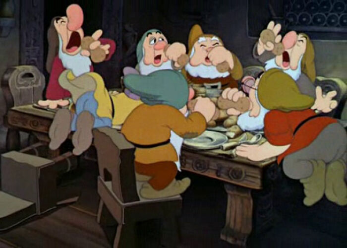 Working On Snow White And The Seven Dwarfs (1937), Animator Ward Kimball Nearly Quit After His Two Main Sequences (The Dwarfs Eating Soup And Building A Bed For Snow White) Were Cut. Walt Disney Convinced Him To Stay By Giving Him The Character Of Jiminy Cricket To Animate In Pinocchio (1940)
