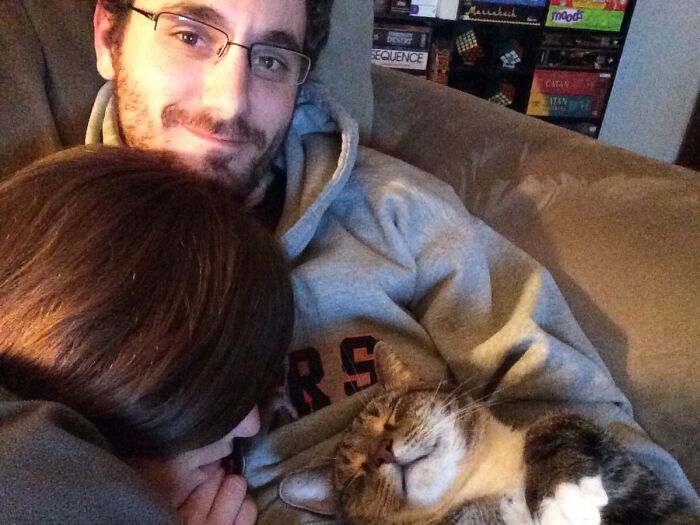 My Wife And Cat Fell Asleep On Me