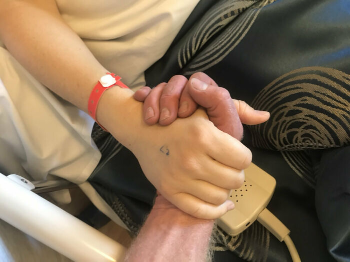 Today, I Got To Hold The Hand Of My Wife As She Recovered From Anesthesia. This Simple Moment Made Me Smile