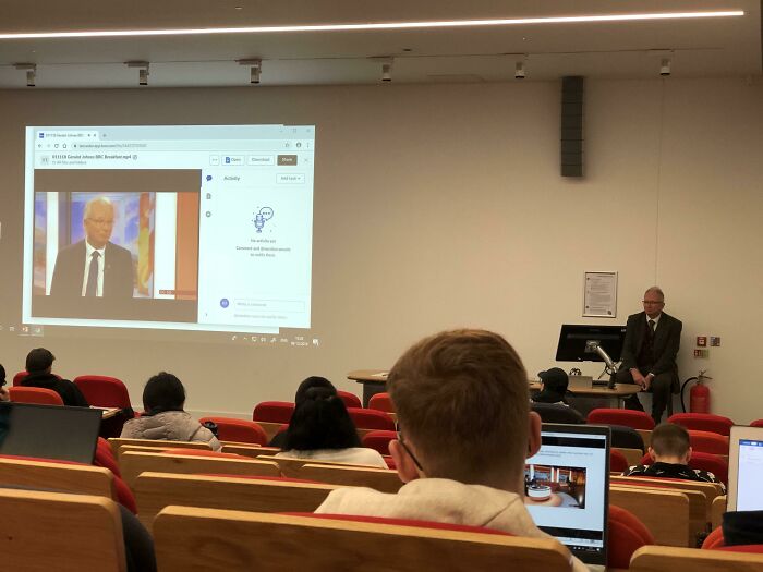Our Lecturer Is Showing Us A Clip Of Himself On Bbc News Explaining The Topic Instead Of Just Explaining The Topic. I’ve Never Been Flexed On So Hard In My Life
