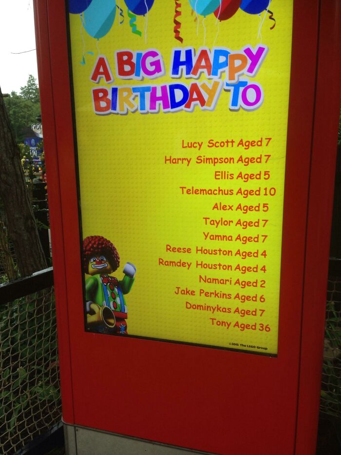 Shoutout To Tony Having His Birthday At Legoland Windsor
