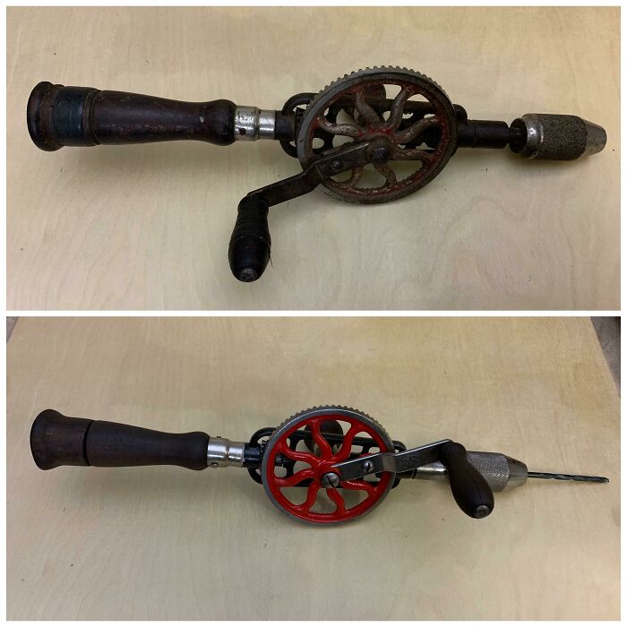 A Hand Drill From The Early 1900s That I Fully Restored