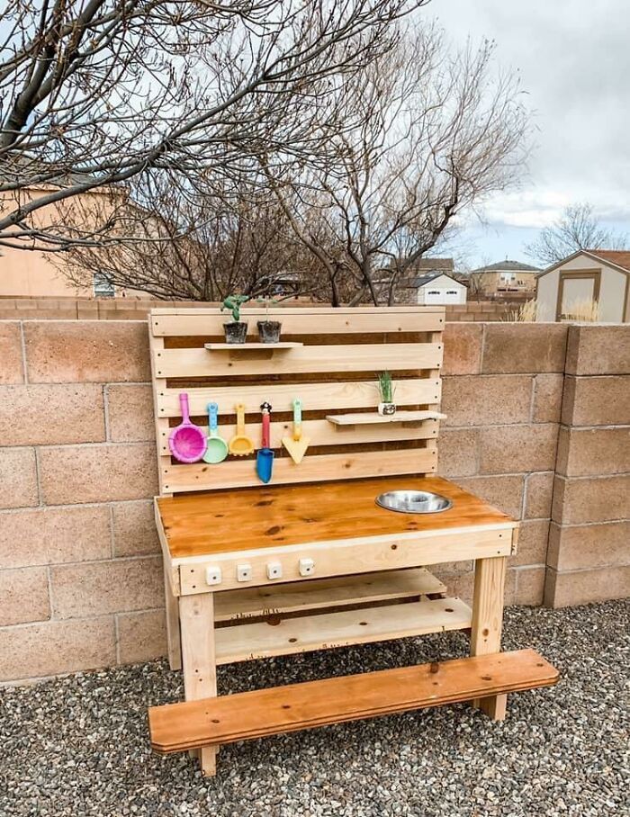 Not Nearly As Complicated As Most Of The Stuff On Here, But I Made A Mud Kitchen For My Kids Outside