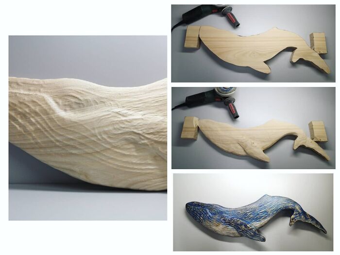 Whale Carving Process