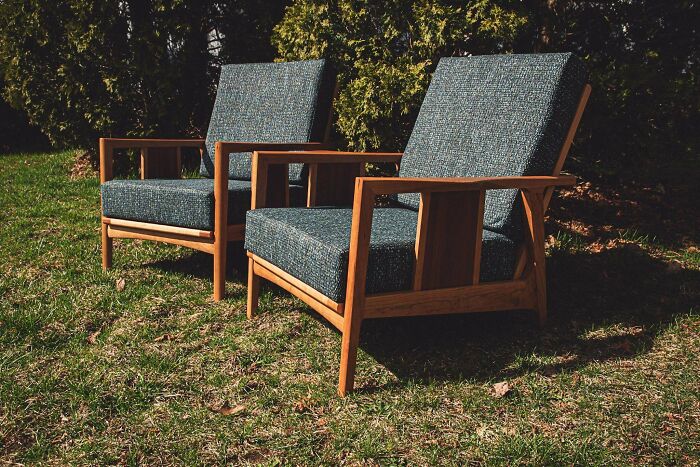 1 Month And A Little Over 80 Hours And The Two Philip Morley Lounge Chairs Are Finished