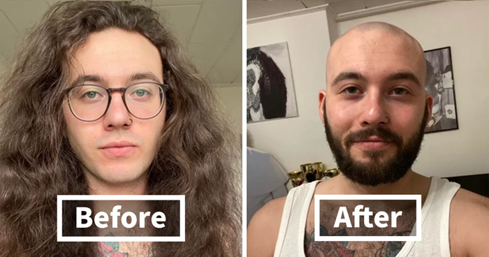 30 Pics Of Kind People Before And After Cutting Their Long Hair To Donate It To Cancer Patients (New Pics)