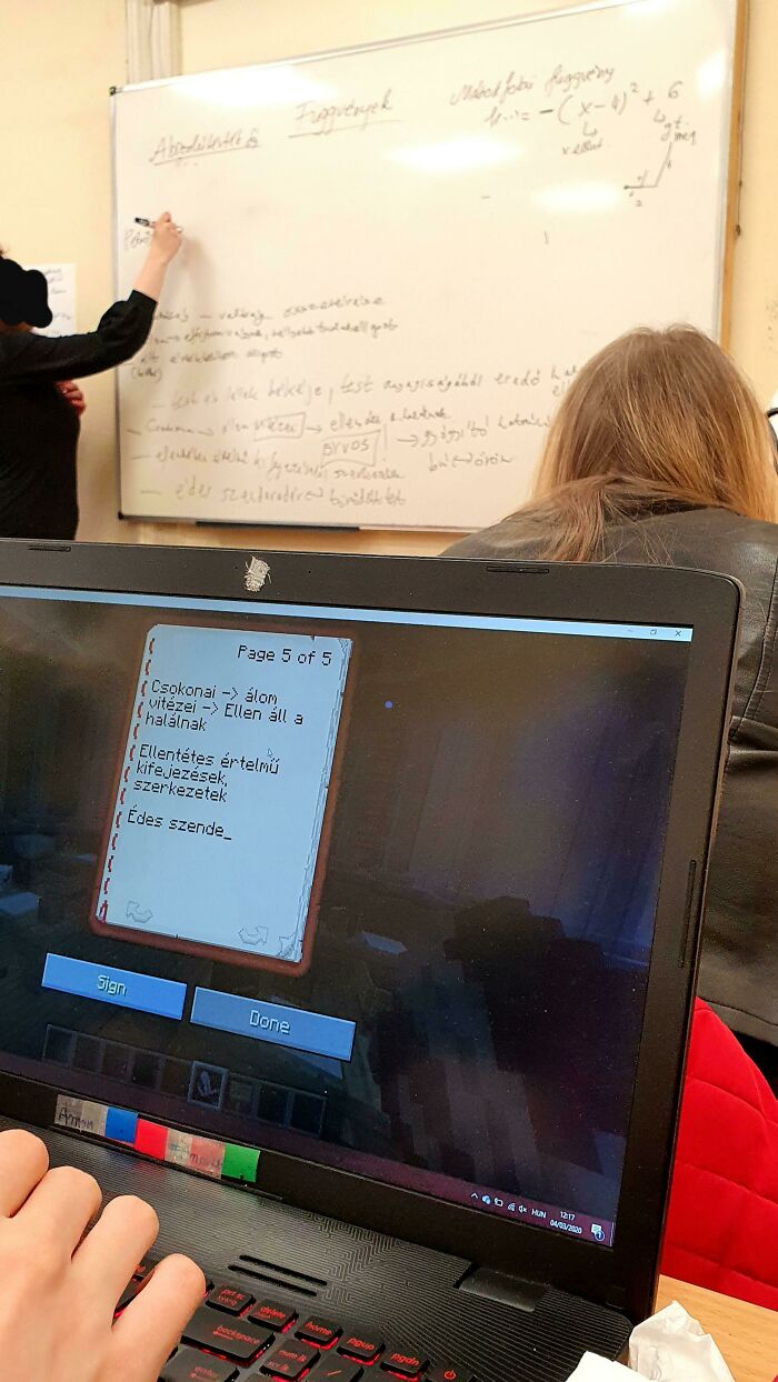 My Friend Is Taking Notes In Minecraft