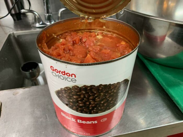 This Can Of "Black Beans" I Opened At Work
