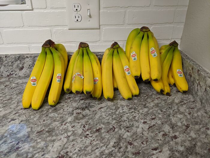 My Fiance Tried To Have Our Groceries Delivered Today. She Wanted Five Bananas But Somehow The Woman Misunderstood And Bought Thirteen Pounds Of Bananas