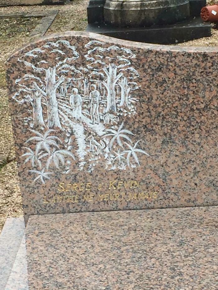 The GF And I Went To A Cemetery Today And Saw This. Translation: Serge And Kevin - Friendship Never Dies