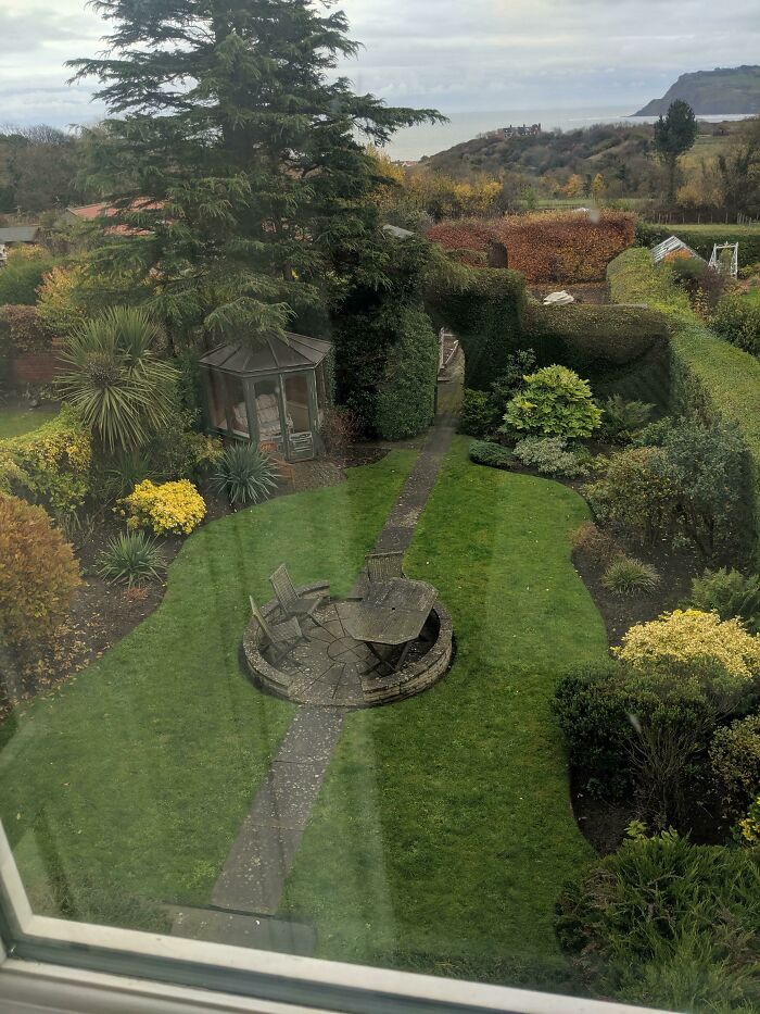 I Booked An Air Bnb Owned By A Musician And The Garden Is Shaped Like A Guitar