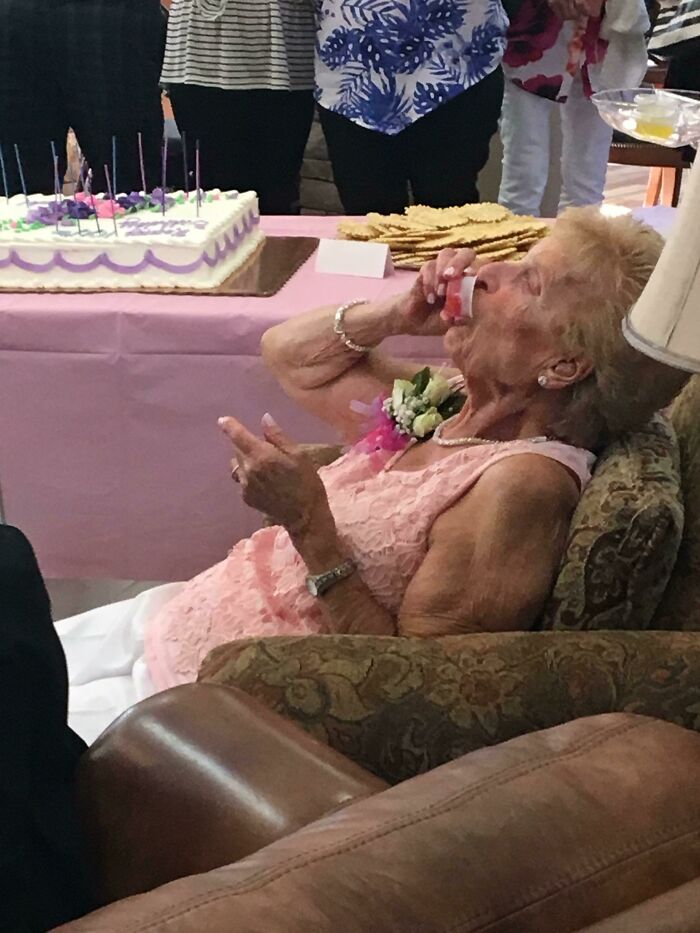 Grandmother Turned 100 Yesterday, She Wanted Jell-O Shots For Her Toast