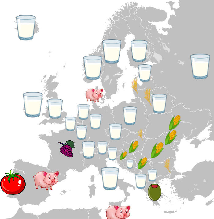 European Countries By Most Produced Agricultural Product By Value