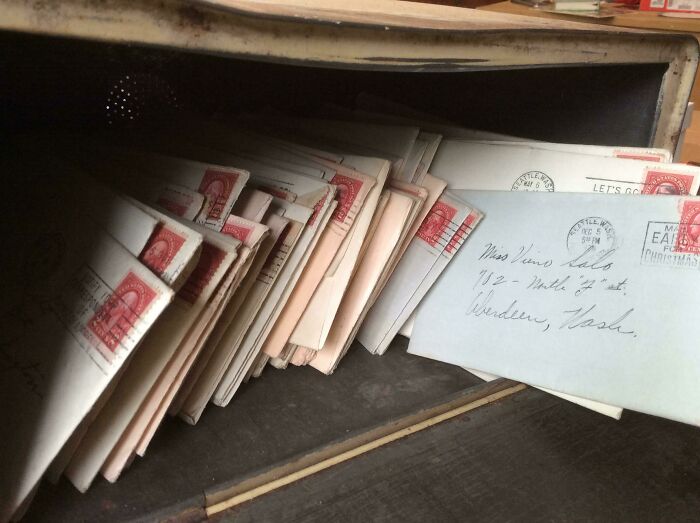 Garage Sale Find (1929) - About 100 Love Letters Over Two Years From A Guy In Seattle To A Girl In Aberdeen, Wa