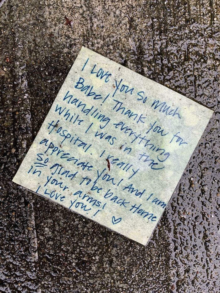 Found This Note On My Morning Walk. Love In A Time Of Coronavirus!