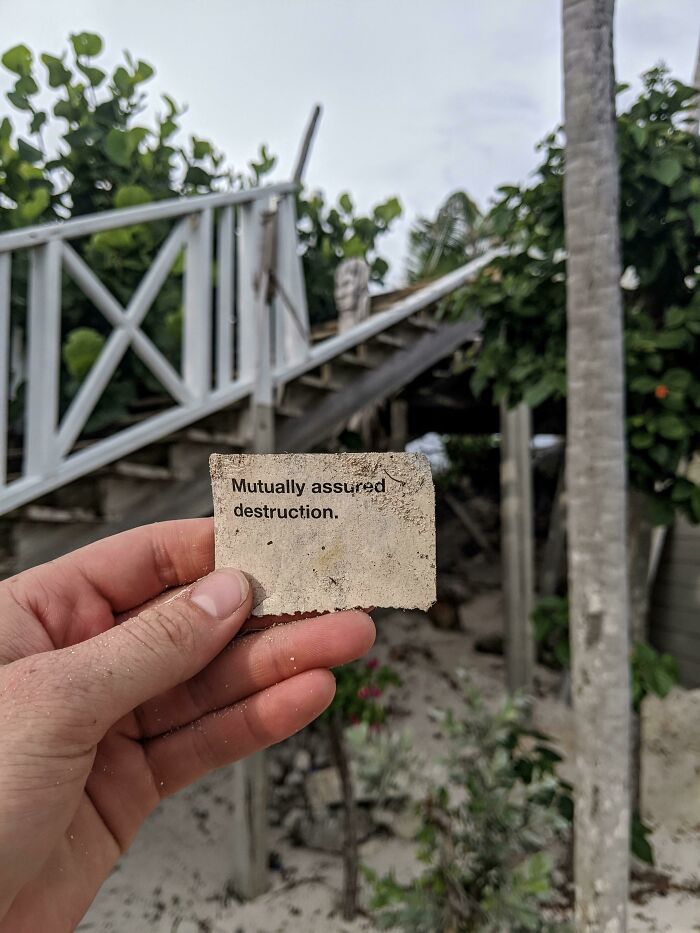 Disheartening Cards Against Humanity Remnant Found During Hurricane Cleanup In The Bahamas