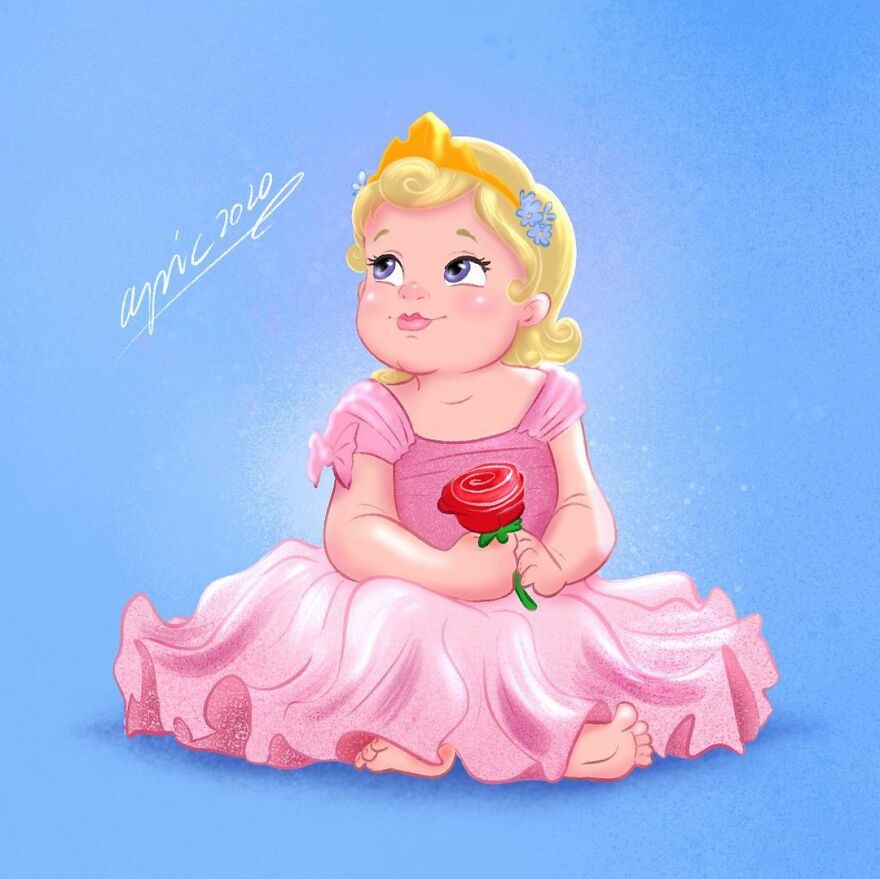 Inspired By A Newborn Photoshoot, This Artist Imagined How Disney Princesses And Villains Looked As Babies
