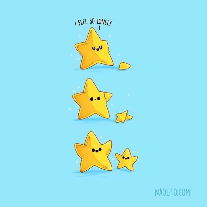 I Feel So Lonely... Not Anymore! Tag Your Other Half! 🤗 @little_cristina_bcn
#love #star #starfish #cute #kawaii #aww #awww #awesome #funny #love #lovely #cuteness #art #indieartists #indieart #original #originalgift #humorous #humour #creative #relatable #cuteness #illustration