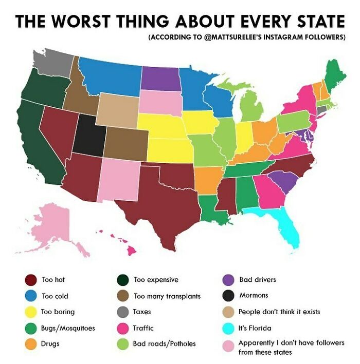 The Worst Thing About Every State According To You Guys.