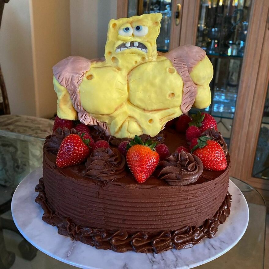 Spongebob’s Been Hitting The Gym 😏
chocolate Fudge Cake And Spongebob Is Rice Crispy Treat And Modeling Chocolate.
#cake #cakedecorating #cakeart #spongebob #meme #bakingthursdays